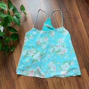 LAST CALL • NEW • Lovely Summer Floral Print Mint Cami Top